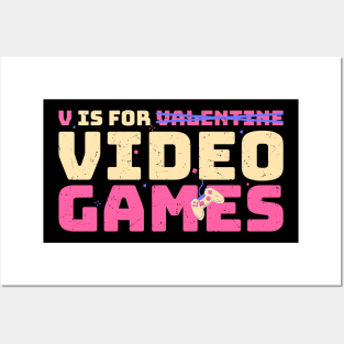 Funny valentine v for video games Posters and Art